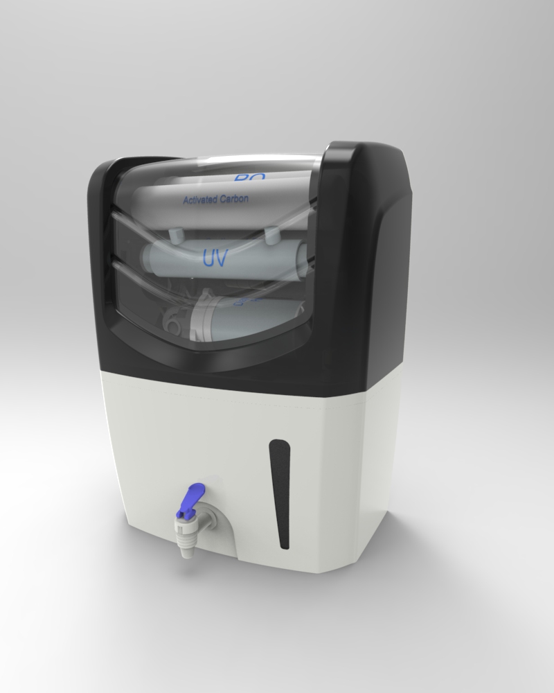 Transparent Front RO Water Purifier Design