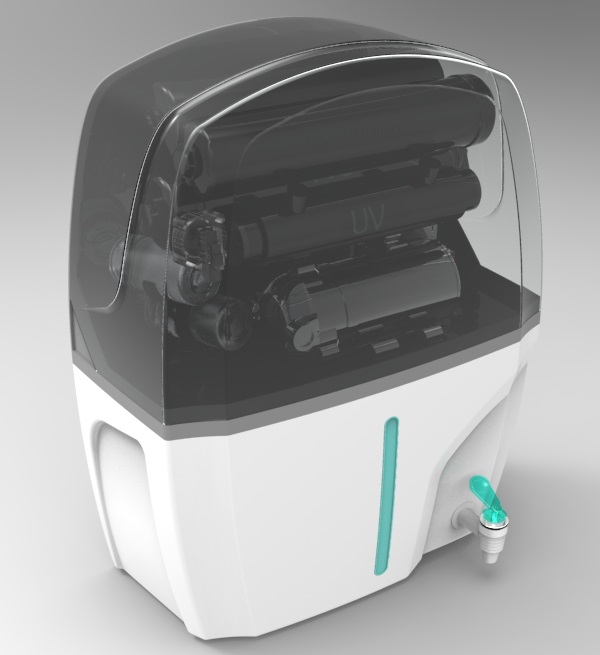 Transparent Cabinet RO Water Purifier Design