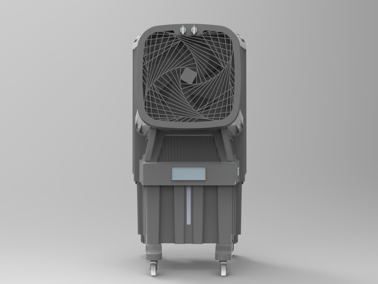 Lightweight Domestic Air Cooler Design with Innovative Spiral Front Grille